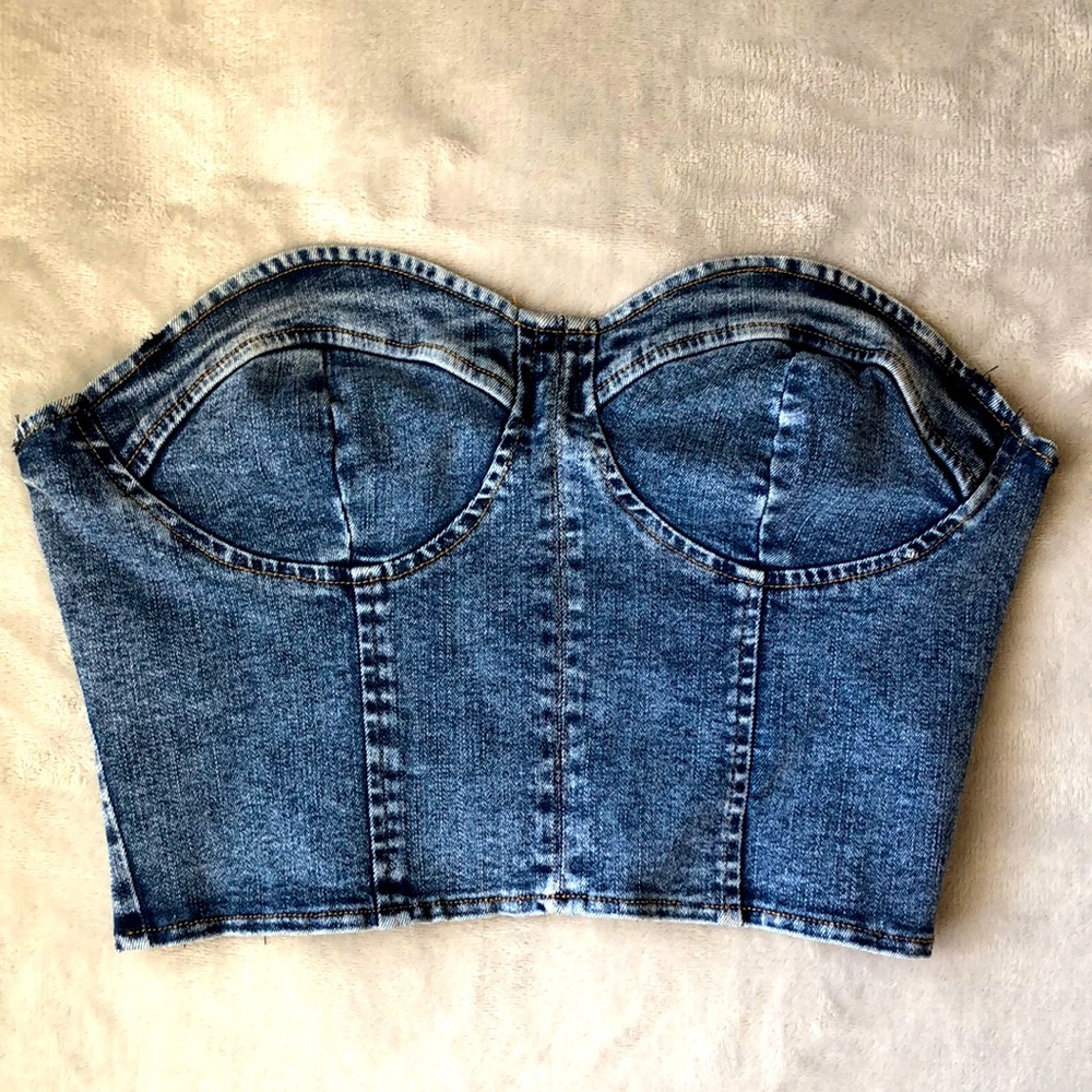Denim crop top